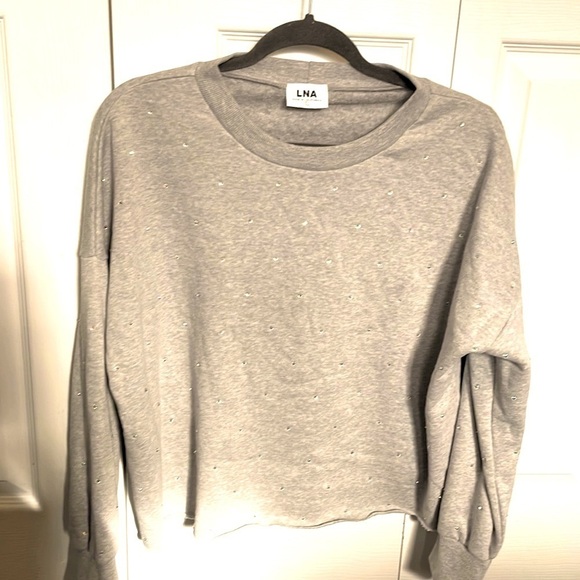 LNA Crystal Rhinestone Sweatshirt Large‎ - Picture 1 of 8